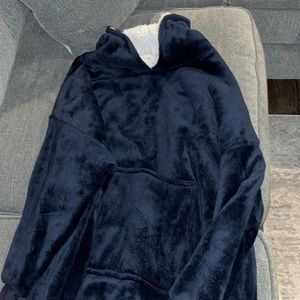 Blue buggy sweatshirt blanket